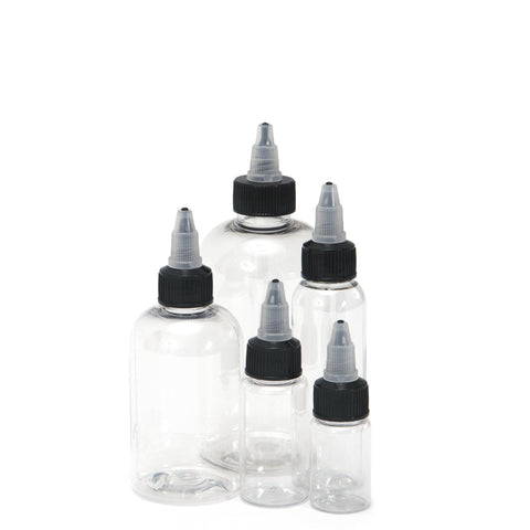 Clear Round Bottles - tommys supplies