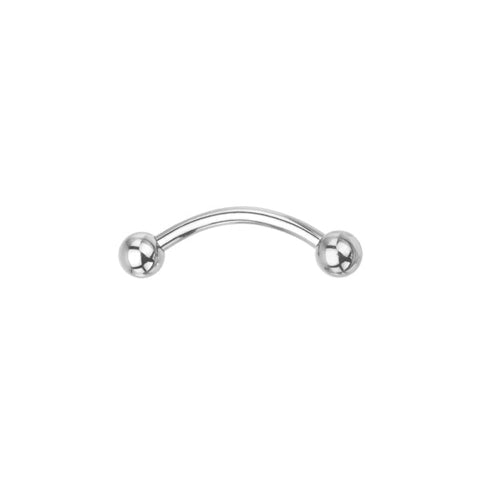 Stainless Steel Curved Barbell 14 Gauge - tommys supplies